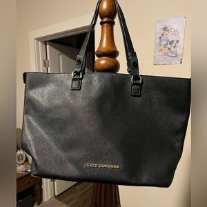 Vintage Juicy Couture, medium size black tote with matching wallet